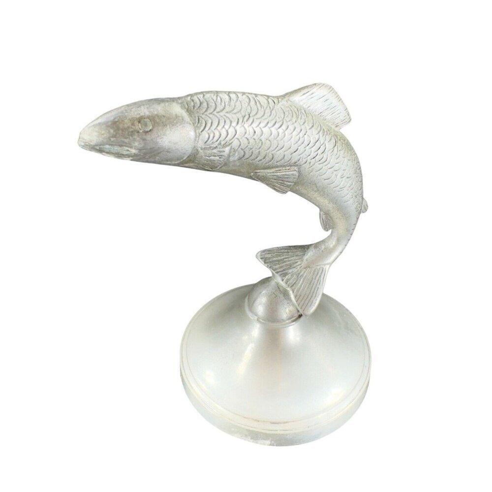 Vintage UPL Metal‎ Pewter Jumping Fish Figurine Made In Ireland Figurine Marked